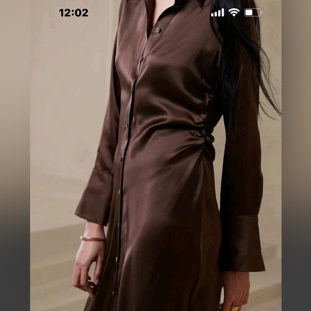 Banana Republic Dark Brown Silk dress